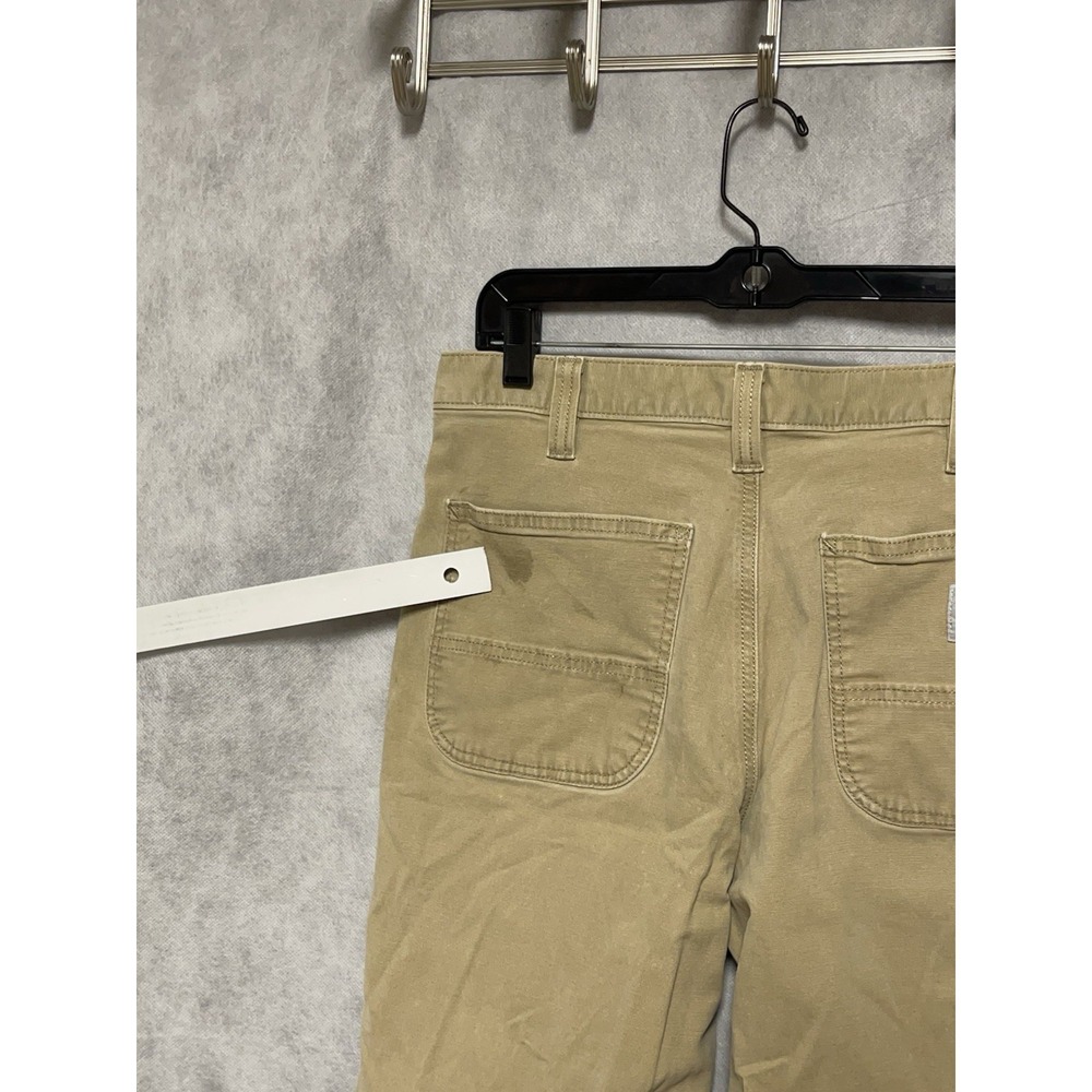 Carhartt Pants Men's 32X28 Beige Rugged Flex Dungaree Canvas Utility Work 102291 - Picture 11 of 15